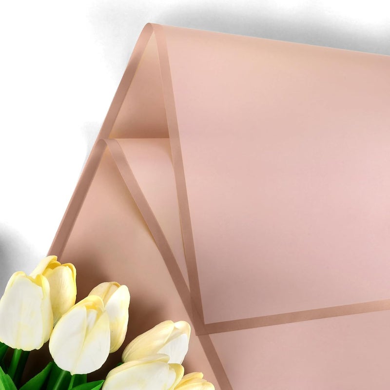 FUHITIM 20 Sheets Flower Wrapping Paper - Waterproof Floral Bouquet Wrapping Paper, Florist Supplies Packaging Paper for Wedding Birthday Gift DIY (Dark Pink) - Image 4